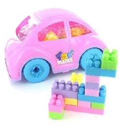 Großes Mädchen-Auto mit Bausteinen