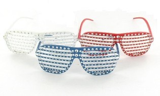 Shutter Glasses Brille mit Bling Bling (10 Stk.)