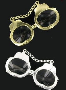 HANDSCHELLEN PARTYBRILLE (12 Stk.)