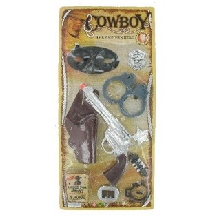 Gro&szlig;es Cowboy-Set auf Karte (6er-Pack)
