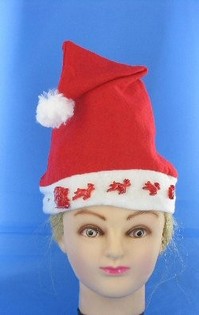 WEIHNACHTSM&Uuml;TZE mit LEUCHTENDEM SCHLITTEN (12 Stk.)