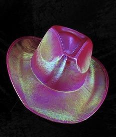 GLITZER COWBOY-HUT - PINK (6 Stk.)