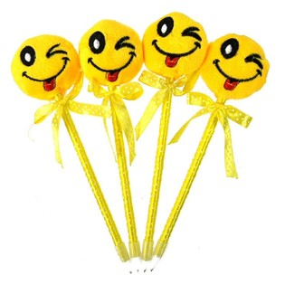 Plüsch-Kugelschreiber Smiley (12 Stk.)