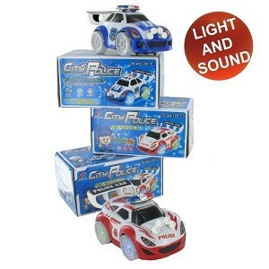 Bump & Go Polizei-Rennwagen (2er-Set)
