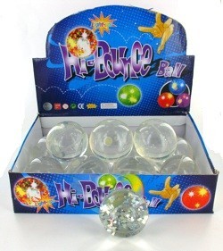 Glitzer-Flummi - 6 cm (12 Stk.)