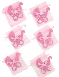 Geschenkt&uuml;te zur Geburt - Baby-Rosa (12 Stk.)