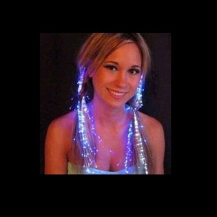 LED-Haarstr&auml;hne mit Schmetterling (3er-Set)