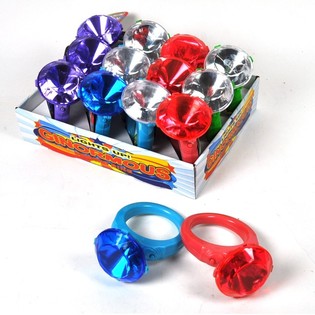 Großes Bling Bling LED-Leuchtarmband Ring (12 Stk.)