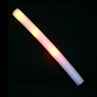 LED Foam-Stick einfarbig - Party-Leuchtstab - Orange (24 Stk.)