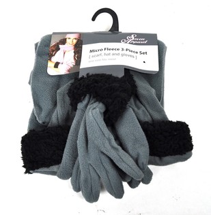 Microfleece-Set 3-teilig Grau