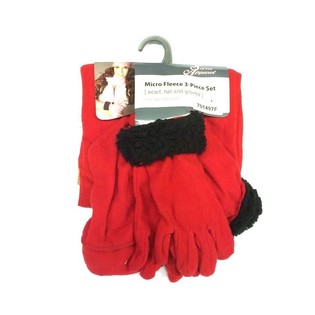 Microfleece-Set 3-teilig Rot