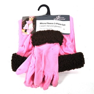 MICRO FLEECE SET 3 STÜCK PINK