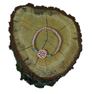 Rosa Armband mit Anh&auml;nger (1 Stk.)