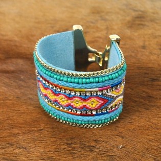 Luxus-Ibiza-Armband Türkis (1 Stk.)