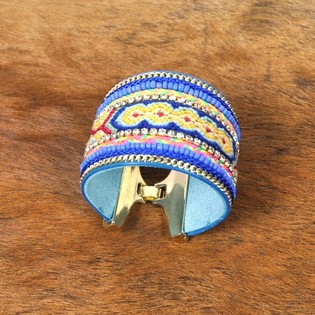 Luxus-Armband Ocean Blue | Ibiza-Stil Breit