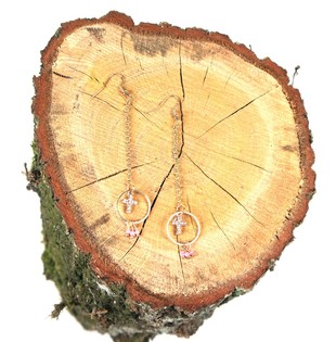 Ibiza-Style Ohrringe mit Kreuz (1 Stk.)