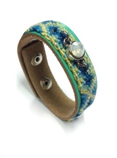 Luxus Armband im Ibiza-Look Mintgrün (1 Stk.)
