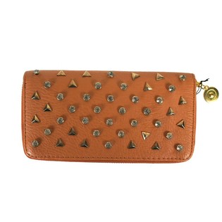 Geldb&ouml;rse Cognac Nieten/Strass (1 Stk.)