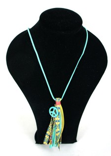 Turquoise Halskette Ibiza-Stil (1 Stk.)