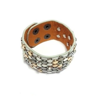 Luxus-Breitarmband Silber-Nieten (1 Stk.)