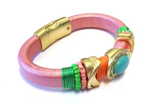 Luxe Ibiza-Armband Rosa (1 Stk.)
