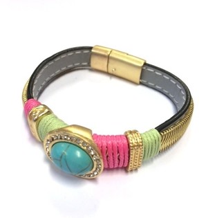 IBIZA LUXURY LOOK Armband Grau / Grün / Türkis (1.)