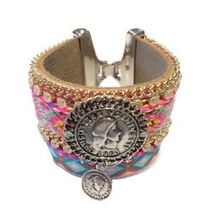 Luxus Ibiza-Style Armband Multicolor Münzen (1 Stk.)
