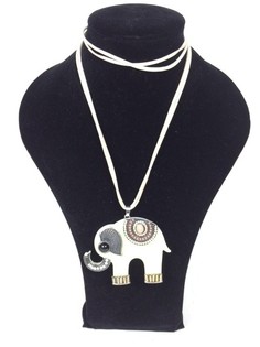 Halskette mit Elefant Creme (1 Stk.)