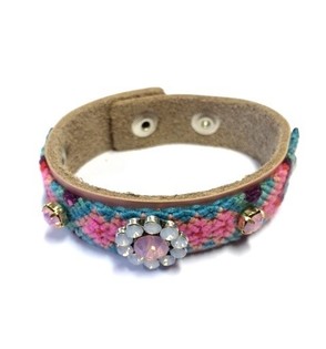 Luxus-Armband Rosa Blume (Ibiza-Style) - 1 Stk.