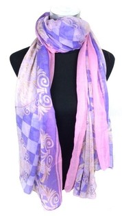 Ibiza-Look Schal lila/pink (1 Stk.)