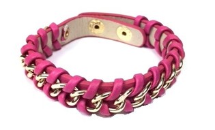 Geflochtenes Armband Fuchsia - Ibiza-Style (1 Stk.)