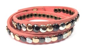 Ibiza-Style-Armband Lachsfarben (1 Stk.)