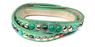 Armband gr&uuml;n mit Nieten (1 Stk.)