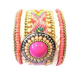 Luxus Breites Armband Lachs/Rosa (1 Stk.)