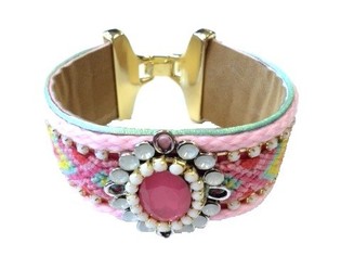 Ibiza-Armband Rosa/Fuchsia (1 Stk.)