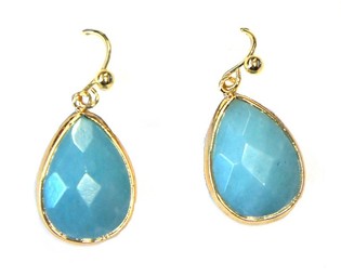 Ohrringe Blau/Gold (1 Stk.)