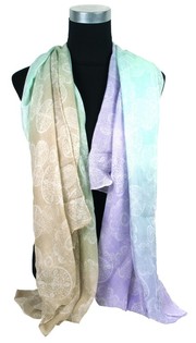 Schal im Ibiza-Style Lila-Mint (1 Stk.)