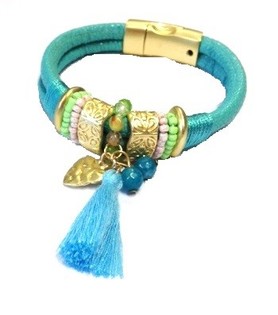 Ibiza-Armband T&uuml;rkis (1 Stk.)