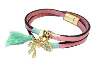 Armband Rosa Ibiza-Style (1 Stk.)