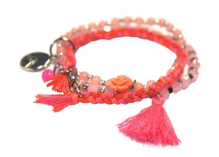Armband 3-lagig Rosa (1 Stk.)