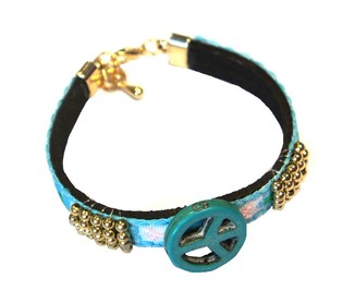Ibiza Look Armband Blau (1 Stk.)