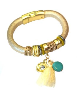 Ibiza-Look Armband Taupe (1 Stk.)