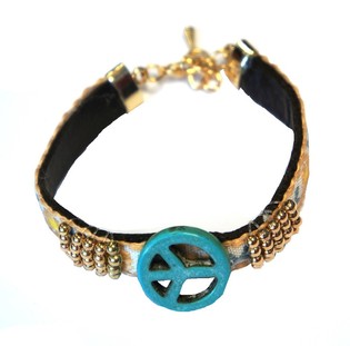 Ibiza-Look Armband Creme (1 Stk.)