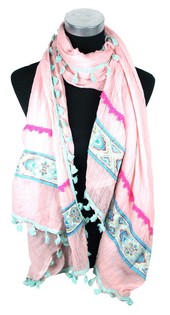 Luxus Ibiza-Style Schal Pink (1 Stk.)