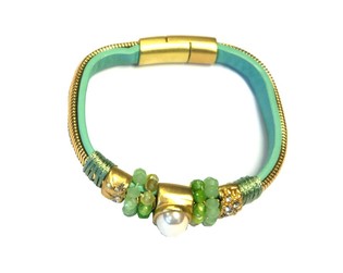 Ibiza-Look Armband Mint (1 Stück)
