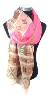Schal Rosa Ibiza-Look (1 Stk.)