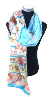 Ibiza-Look Schal Blau (1 Stk.)