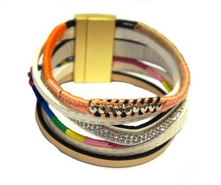 Ibiza-Armband Weiß (1 Stk.)