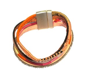 Ibiza-Look Armband Pink / Rosa (1 Stk.)