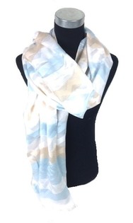 Ibiza-Look Schal Blau/Creme (1 Stk.)